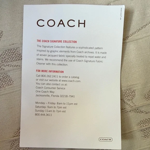 NWT Coach Signature Shoulder Bag in Beige, Tan and Cream with cream leather - Picture 7 of 7